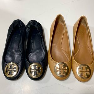 2 pairs Tory Burch Flats 6.5